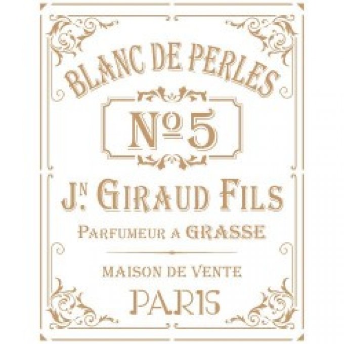 Pochoir Blanc de Perles