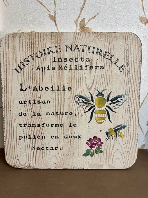 Pochoir Abeille Histoire Naturelle