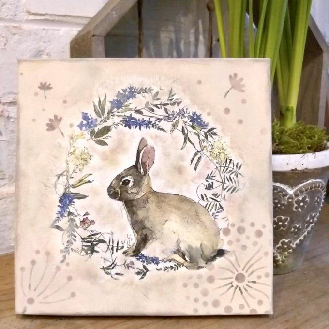 Papier de Riz Lapin et Couronne x 6 RSM039